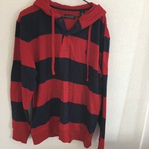 mens Chaps hooded sweatshirt size Large